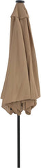 vidaXL - Parasol - met - LED-verlichting - en - stalen - paal - 300 - cm - taupe