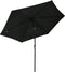 vidaXL - Parasol - met - LED-verlichting - en - stalen - paal - 300 - cm - zwart