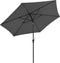 vidaXL - Parasol - met - LED-verlichting - en - stalen - paal - 300 - cm - antraciet