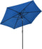 vidaXL - Parasol - met - LED-verlichting - en - stalen - paal - 300 - cm - azuurblauw