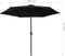 vidaXL - Parasol - met - LED-verlichting - en - stalen - paal - 300 - cm - zwart