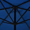 vidaXL - Parasol - met - LED-verlichting - en - stalen - paal - 300 - cm - azuurblauw