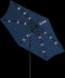 vidaXL - Parasol - met - LED-verlichting - en - stalen - paal - 300 - cm - azuurblauw