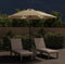 vidaXL - Parasol - met - LED-verlichting - en - stalen - paal - 300 - cm - taupe