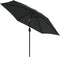 vidaXL - Parasol - met - LED-verlichting - en - stalen - paal - 300 - cm - antraciet