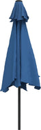 vidaXL - Parasol - met - LED-verlichting - en - stalen - paal - 300 - cm - azuurblauw