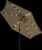 vidaXL - Parasol - met - LED-verlichting - en - stalen - paal - 300 - cm - taupe