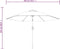 vidaXL - Parasol - met - LED-verlichting - en - stalen - paal - 300 - cm - azuurblauw