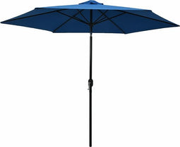 vidaXL - Parasol - met - metalen - paal - 300 - cm - blauw