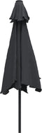 vidaXL - Parasol - met - metalen - paal - 300 - cm - zwart