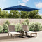 vidaXL - Parasol - met - metalen - paal - 300x200 - cm - azuurblauw