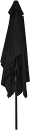 vidaXL - Parasol - met - metalen - paal - 300x200 - cm - zwart