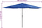 vidaXL - Parasol - met - metalen - paal - 390 - cm - azuurblauw