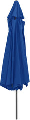 vidaXL - Parasol - met - metalen - paal - 390 - cm - azuurblauw