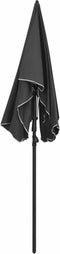 vidaXL - Parasol - met - paal - 200x130 - cm - antracietkleurig
