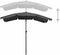 vidaXL - Parasol - met - paal - 200x130 - cm - antracietkleurig