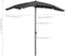 vidaXL - Parasol - met - paal - 200x130 - cm - antracietkleurig
