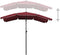vidaXL - Parasol - met - paal - 200x130 - cm - bordeauxrood