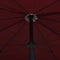 vidaXL - Parasol - met - paal - 200x130 - cm - bordeauxrood
