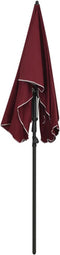 vidaXL - Parasol - met - paal - 200x130 - cm - bordeauxrood