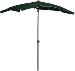 vidaXL - Parasol - met - paal - 200x130 - cm - groen