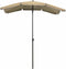 vidaXL - Parasol - met - paal - 200x130 - cm - taupe