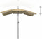 vidaXL - Parasol - met - paal - 200x130 - cm - taupe