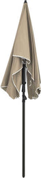 vidaXL - Parasol - met - paal - 200x130 - cm - taupe