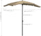 vidaXL - Parasol - met - paal - 200x130 - cm - taupe