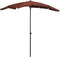vidaXL - Parasol - met - paal - 200x130 - cm - terracottakleurig