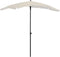 vidaXL - Parasol - met - paal - 200x130 - cm - zandkleurig