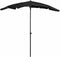 vidaXL - Parasol - met - paal - 200x130 - cm - zwart