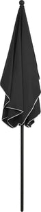 vidaXL - Parasol - met - paal - 210x140 - cm - antracietkleurig