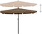 vidaXL - Parasol - met - paal - 210x140 - cm - taupe