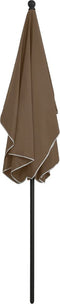 vidaXL - Parasol - met - paal - 210x140 - cm - taupe