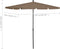 vidaXL - Parasol - met - paal - 210x140 - cm - taupe