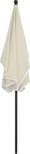 vidaXL - Parasol - met - paal - 210x140 - cm - zandkleurig