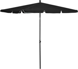 vidaXL - Parasol - met - paal - 210x140 - cm - zwart