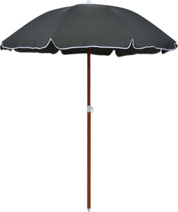 vidaXL - Parasol - met - stalen - paal - 180 - cm - antracietkleurig