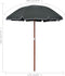 vidaXL - Parasol - met - stalen - paal - 180 - cm - antracietkleurig