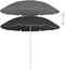 vidaXL - Parasol - met - stalen - paal - 180 - cm - antracietkleurig