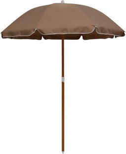 vidaXL - Parasol - met - stalen - paal - 180 - cm - taupe