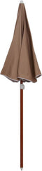 vidaXL - Parasol - met - stalen - paal - 180 - cm - taupe