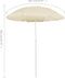 vidaXL - Parasol - met - stalen - paal - 180 - cm - zandkleurig