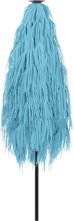 vidaXL - Parasol - met - stalen - paal - 223x223x213 - cm - blauw