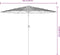 vidaXL - Parasol - met - stalen - paal - 223x223x213 - cm - blauw