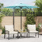 vidaXL - Parasol - met - stalen - paal - 223x223x213 - cm - blauw