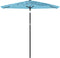vidaXL - Parasol - met - stalen - paal - 223x223x213 - cm - blauw