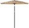 vidaXL - Parasol - met - stalen - paal - 223x223x213 - cm - bruin