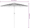 vidaXL - Parasol - met - stalen - paal - 223x223x213 - cm - groen